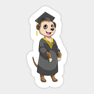 Meerkat as Student with Diploma Sticker